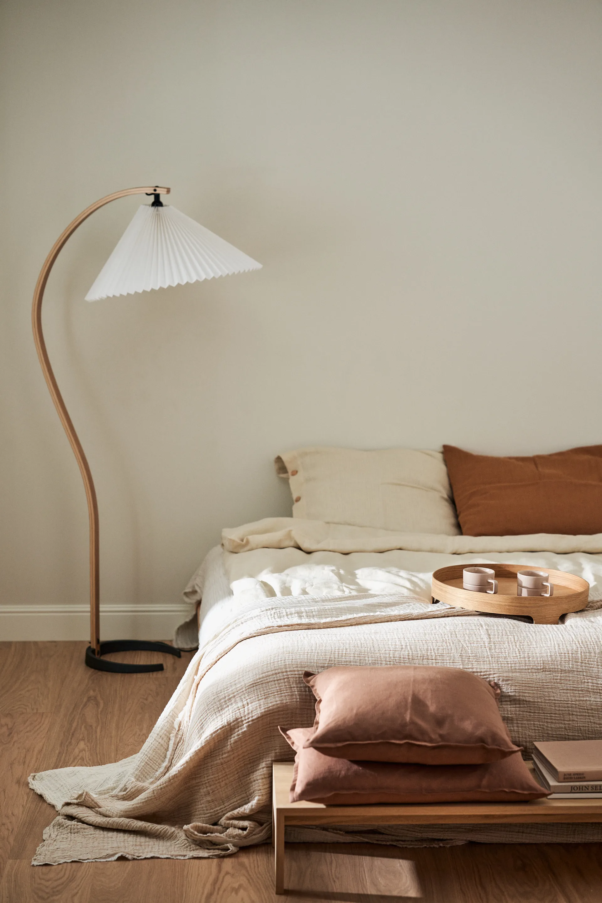 Calm kuddfodral linne 50x50 cm, Almond Brown Scandi Living
