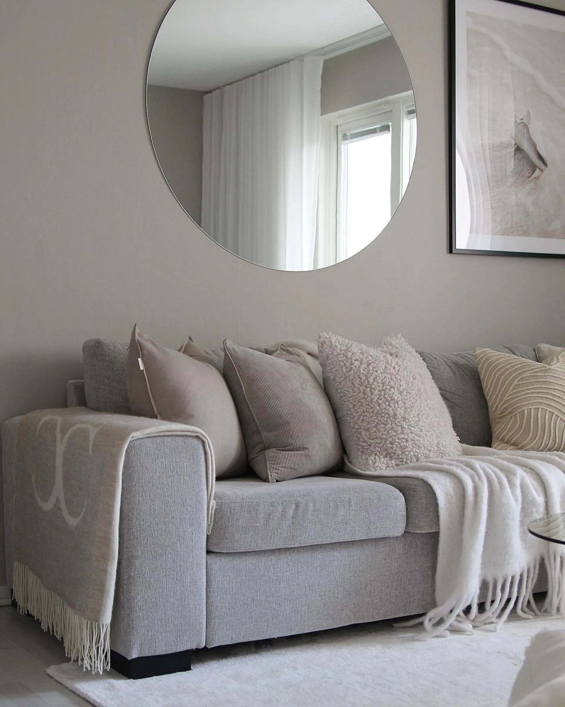 Calm kuddfodral linne 50x50 cm, Sand Scandi Living