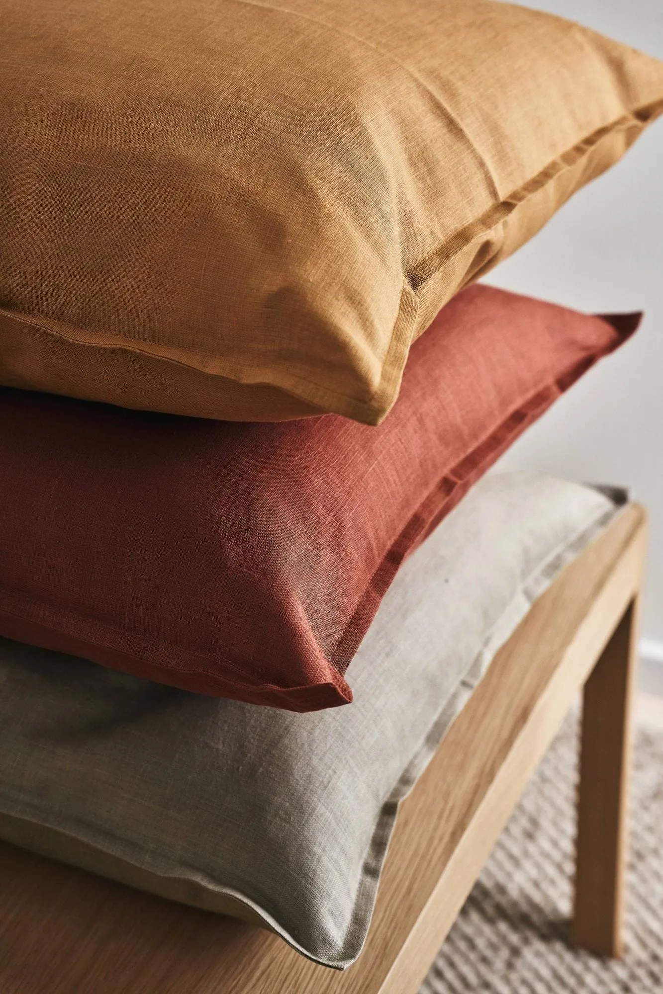 Calm kuddfodral linne 50x50 cm, Sand Scandi Living