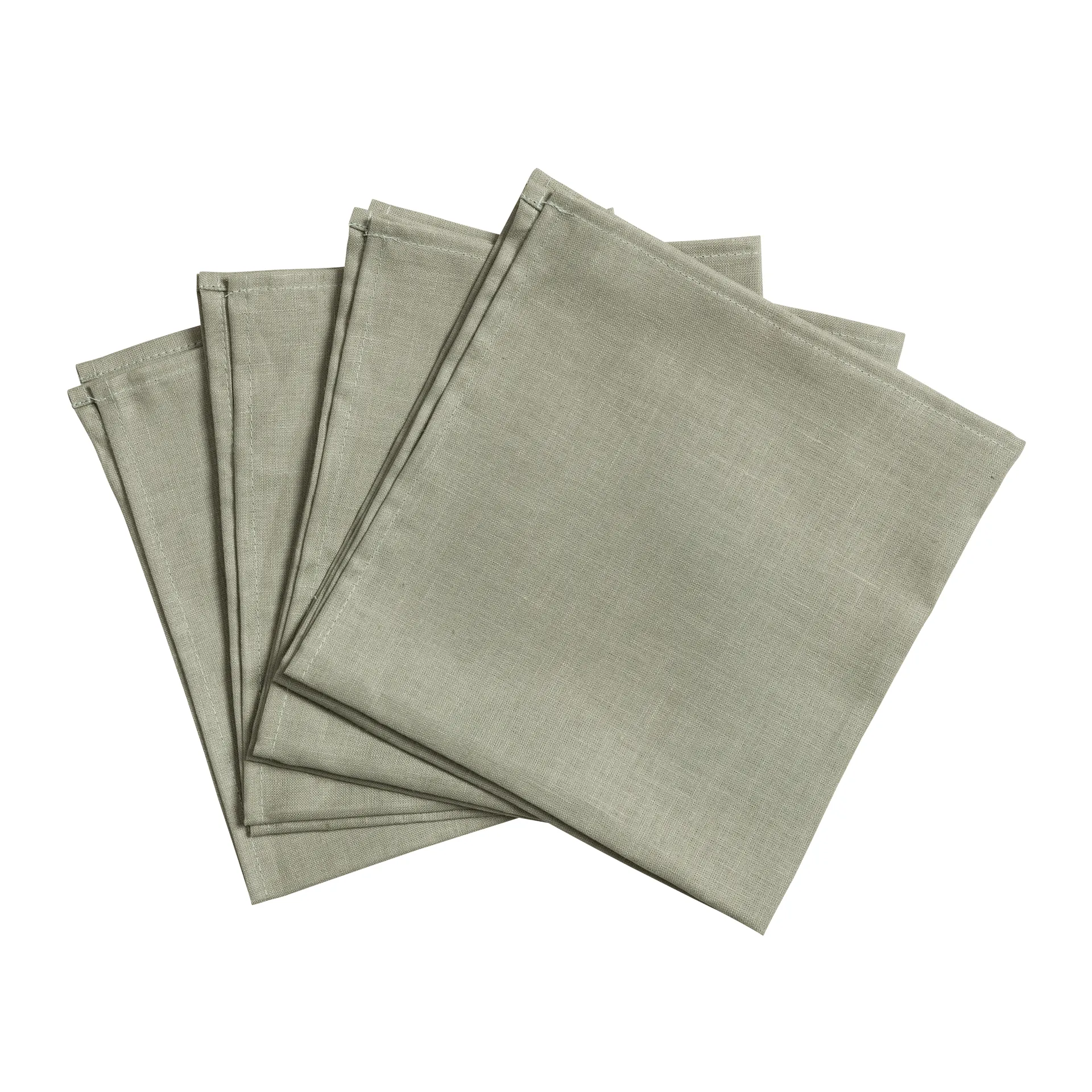 Clean linneservetter 45x45 cm 4-pack, Dusty green Scandi Living