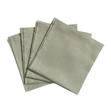 Clean linneservetter 45x45 cm 4-pack - Dusty green - Scandi Living