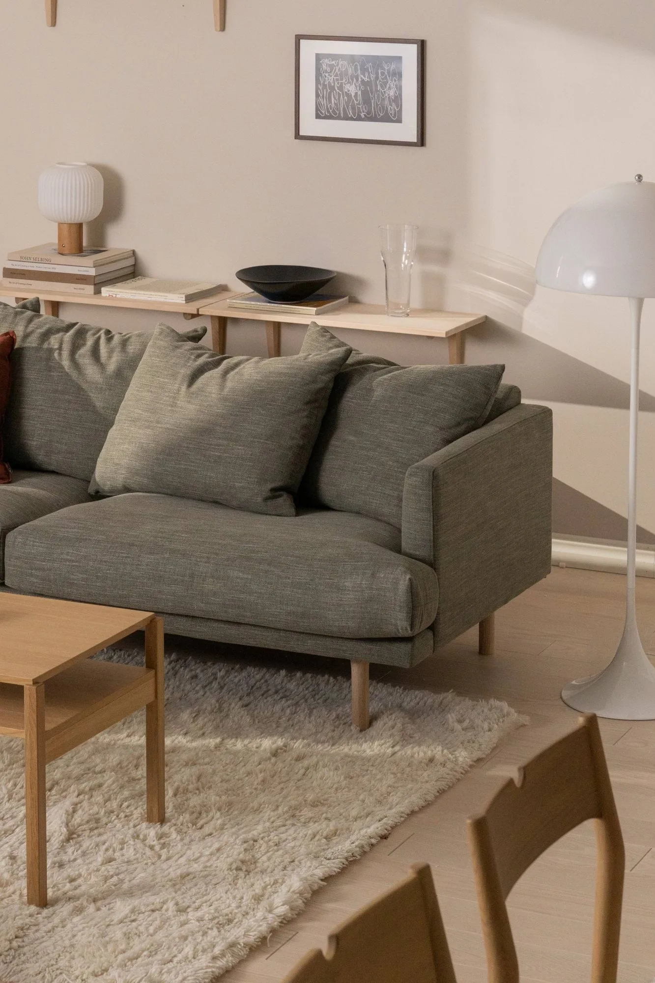 Cozy ullmatta naturvit, 200x300 cm Scandi Living
