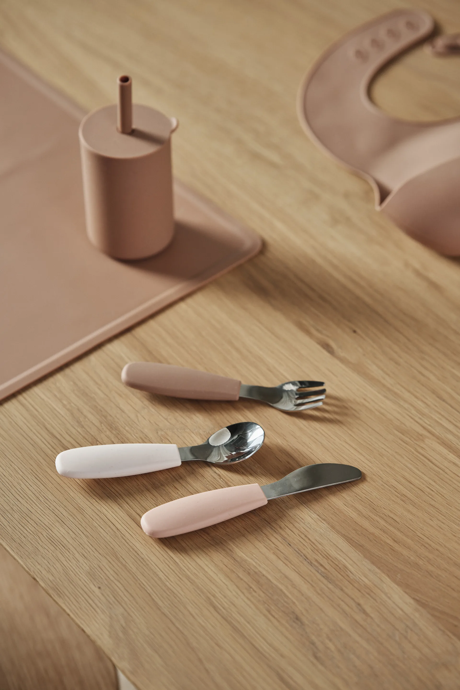 Dine bestickset silikon 3 delar, Blush Scandi Living