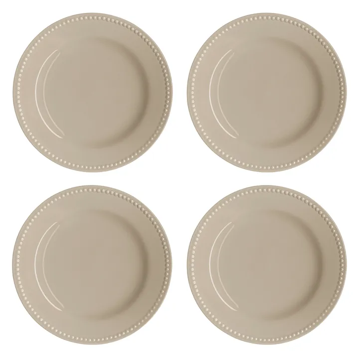 Dots assiett 22 cm 4-pack - Beige - Scandi Living
