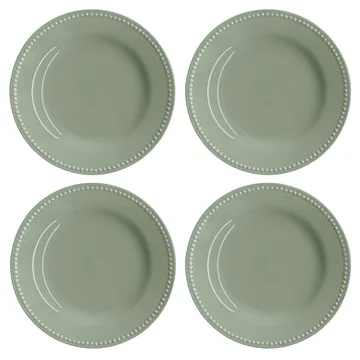 Dots assiett 22 cm 4-pack - Grön - Scandi Living