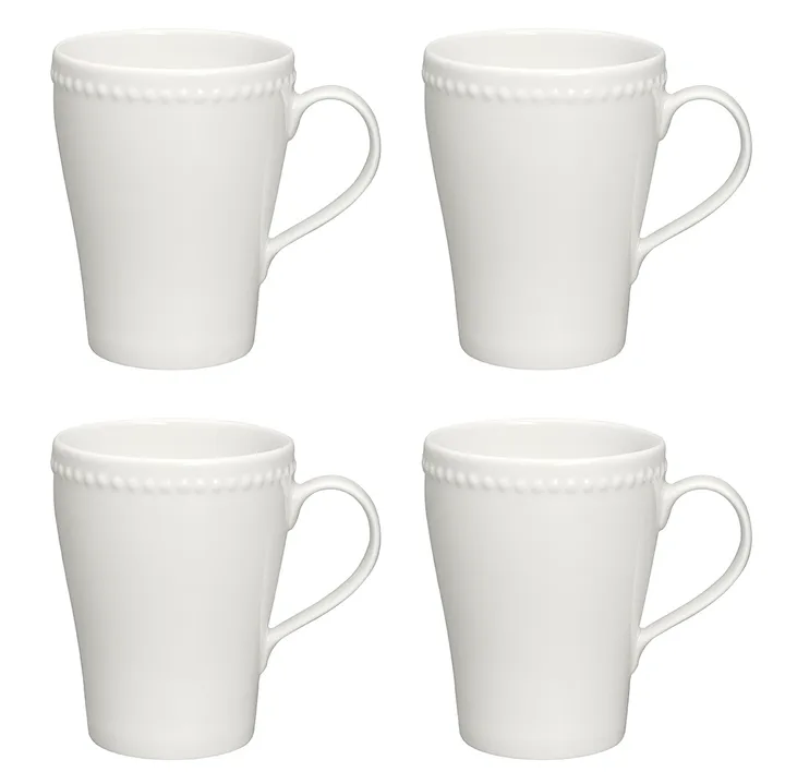 Dots mugg 35 cl 4-pack - Cremevit - Scandi Living