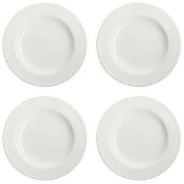 Dots tallrik 28 cm 4-pack - Cremevit - Scandi Living