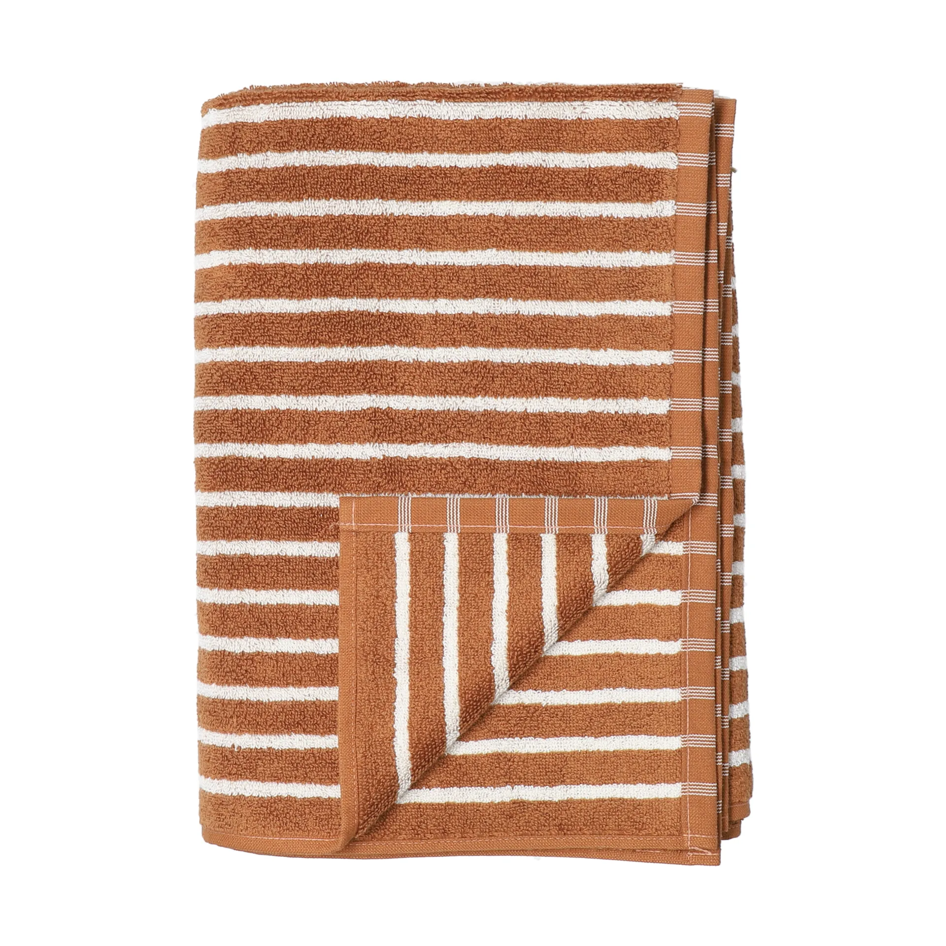 Drift badhandduk 100x150 cm, Brun-vit Scandi Living