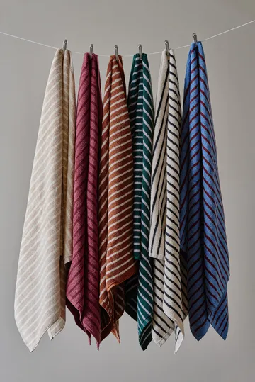 Drift badhandduk 100x150 cm - Brun-vit - Scandi Living