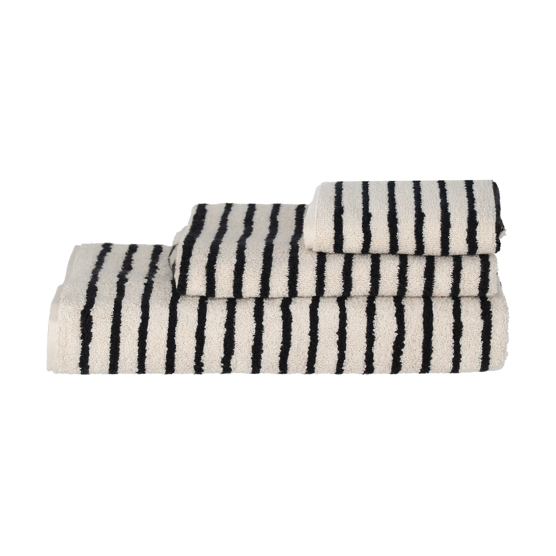 Drift badhandduk 70x140 cm, Vit-svart Scandi Living