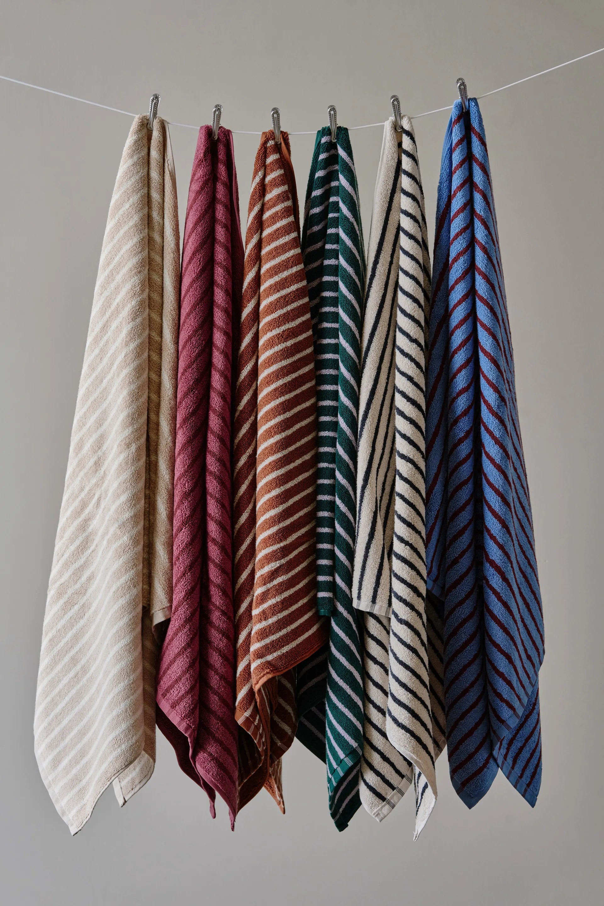 Drift badhanddukar 100x150 cm 2-pack - Grön-lila Scandi Living