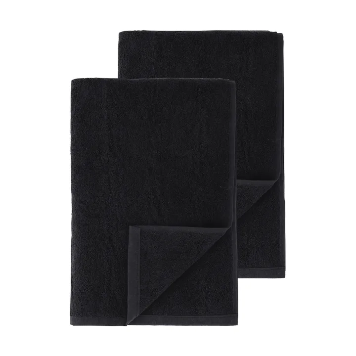 Drift badhanddukar 100x150 cm 2-pack - Svart - Scandi Living