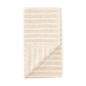 Drift handduk 30x50 cm - Beige-vit - Scandi Living
