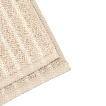Drift handduk 30x50 cm - Beige-vit - Scandi Living