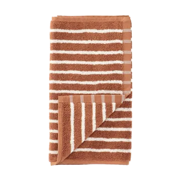 Drift handduk 30x50 cm - Brun-vit - Scandi Living
