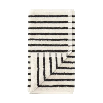 Drift handduk 30x50 cm - Vit-svart - Scandi Living