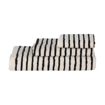 Drift handduk 30x50 cm - Vit-svart - Scandi Living