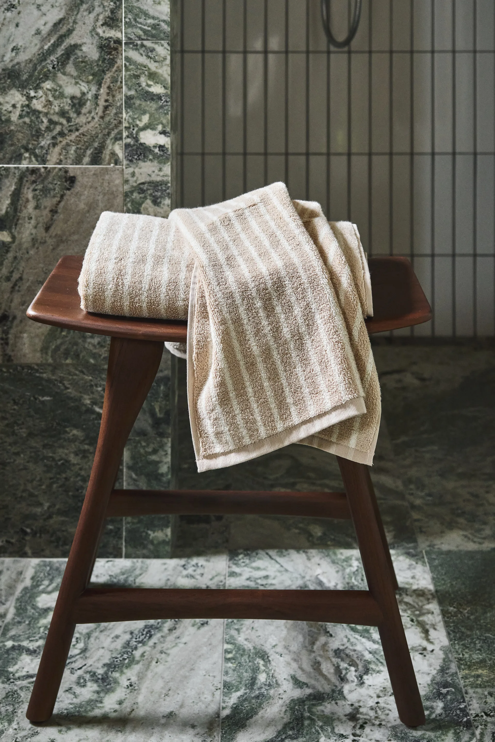 Drift handduksset 4 delar - Beige-vit Scandi Living
