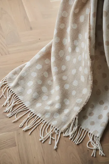 Droplets bomullspläd 130x185 cm - Beige - Scandi Living
