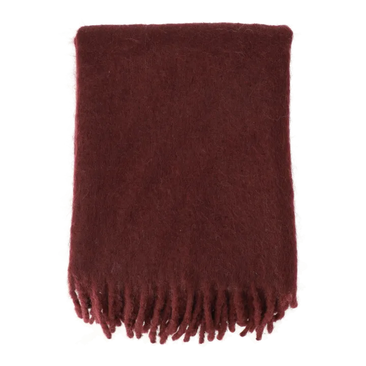 Dune mohair pläd  130x170 cm - Plum - Scandi Living