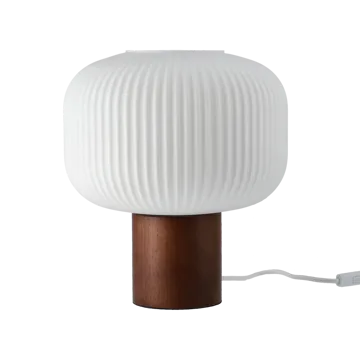 Fair bordslampa 34,5 cm - Frostat glas-mörkbetsad ask - Scandi Living