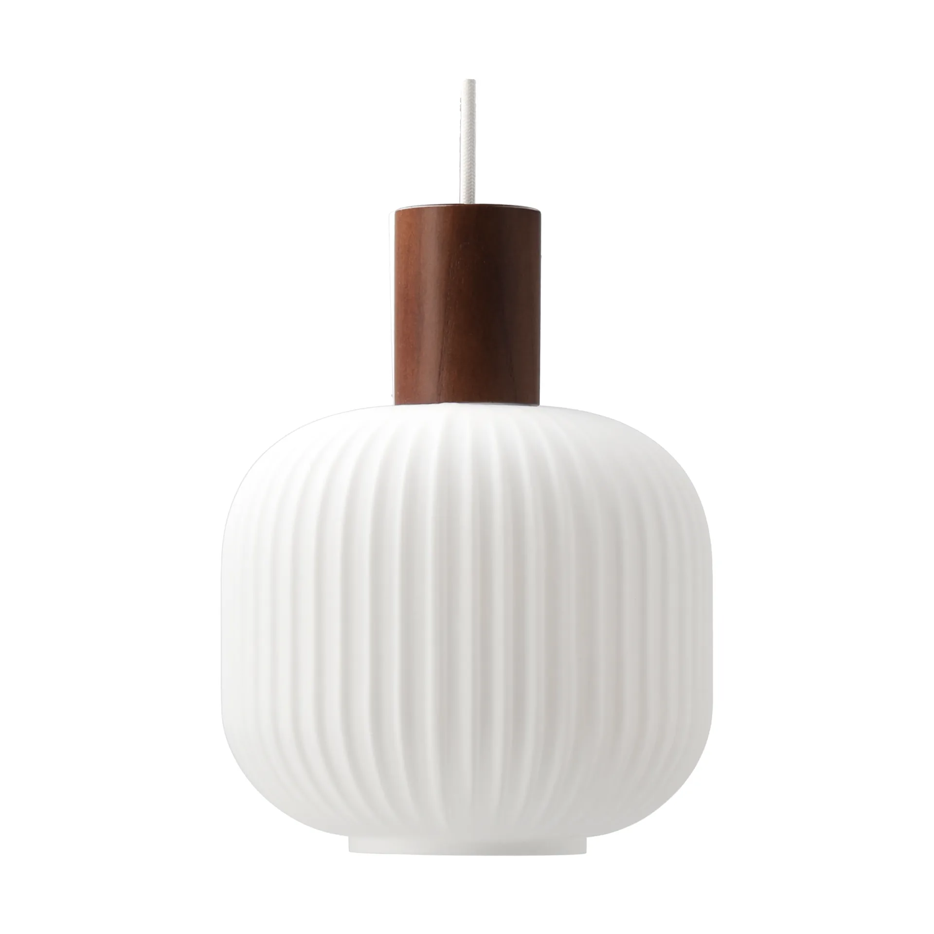 Fair taklampa Ø20cm, Frostat glas-mörkbetsad ask Scandi Living