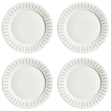 Fårsvingel tallrik 28 cm 4-pack - vit - Scandi Living