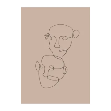 Figurative poster beige - 50x70 cm - Scandi Living