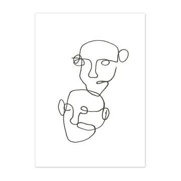 Figurative poster svart - 50x70 cm - Scandi Living