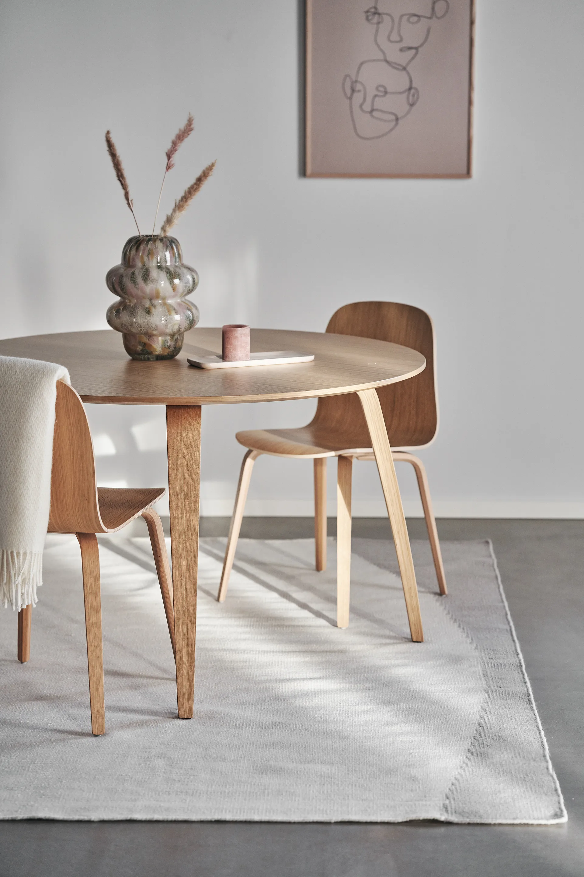 Flow kelimmatta vit-grå, 170x240 cm Scandi Living