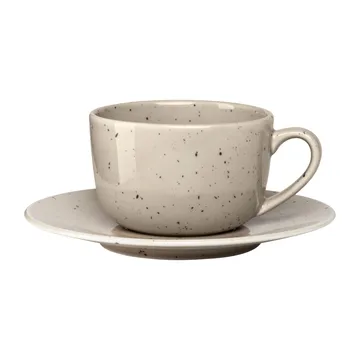 Freckle kopp med fat 26 cl - Beige - Scandi Living