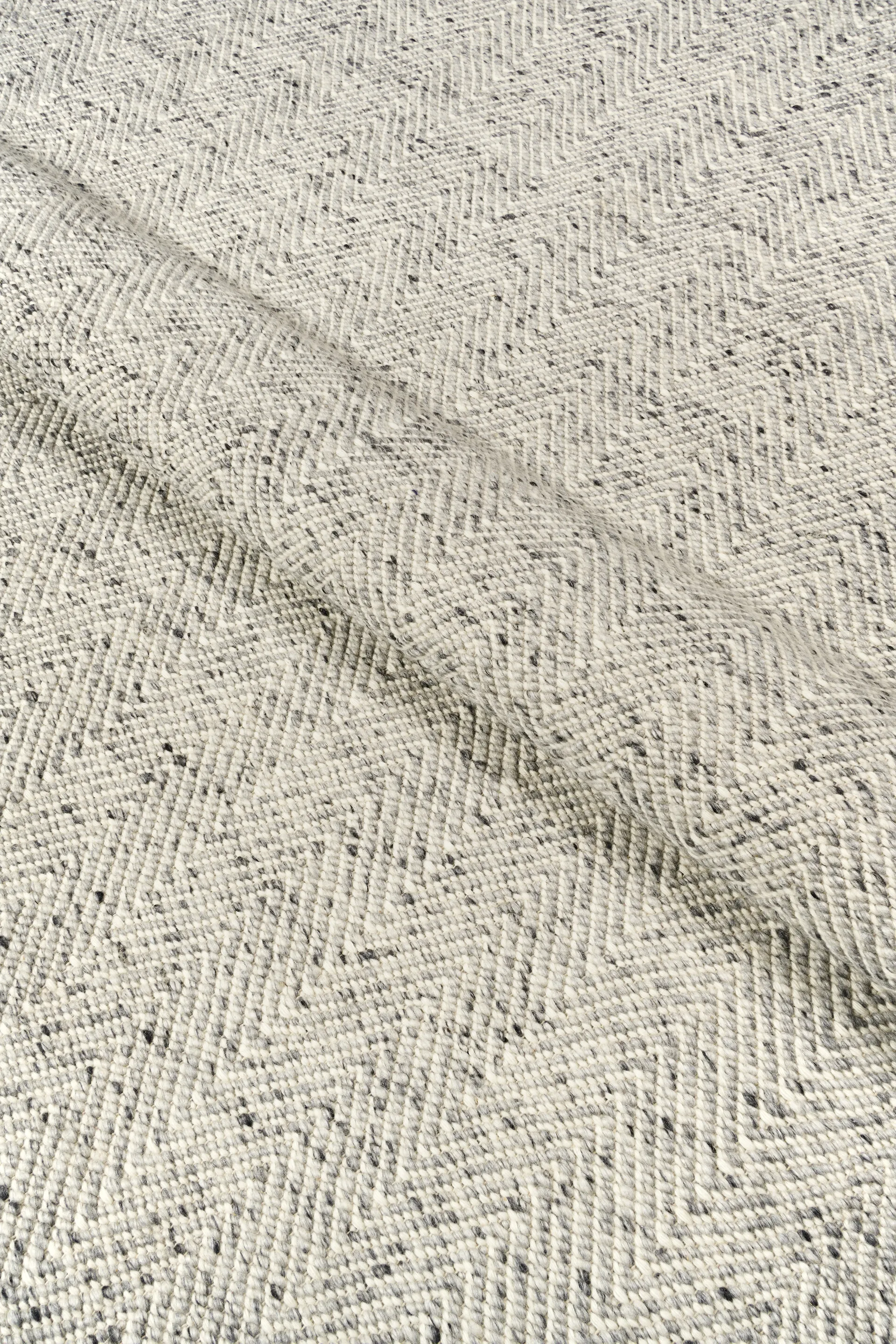 Furrow ullmatta naturvit/grå, 80x240 cm Scandi Living