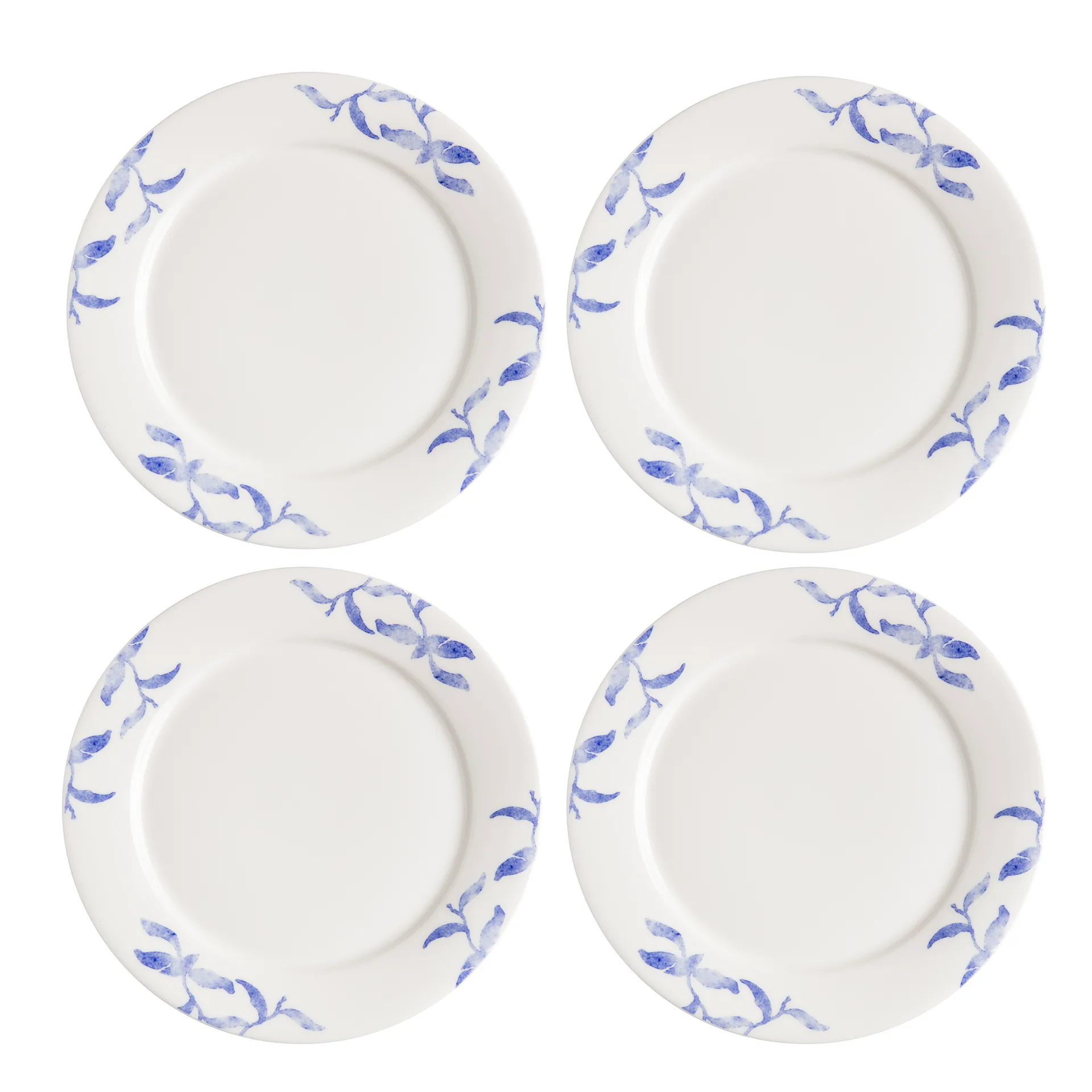 Havspil assiett 21 cm 4-pack, blå-vit Scandi Living