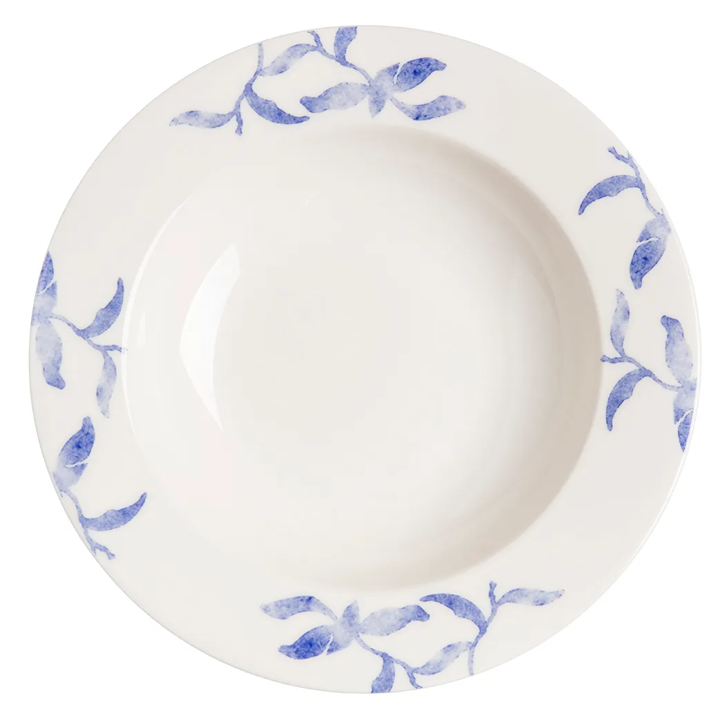 Havspil djup tallrik 23 cm 4-pack, Blå-vit Scandi Living