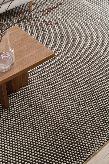 Hill ullmatta - Vit-brun, 170x240 cm - Scandi Living