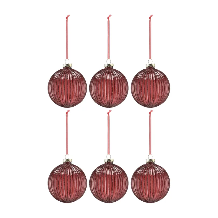 Holiday julgranskula 6-pack - Red - Scandi Living