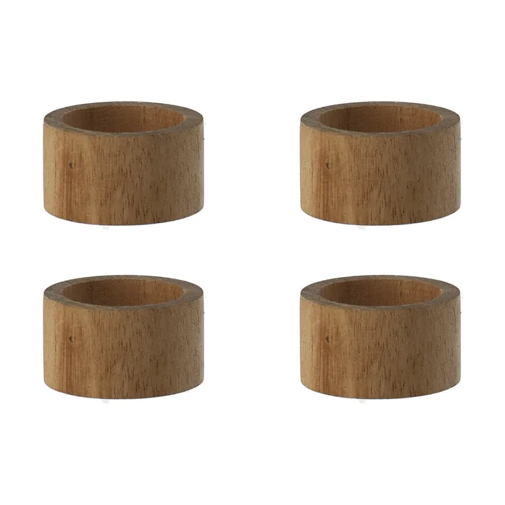 Hollow servettring Ø5 cm 4-pack - Akacia - Scandi Living