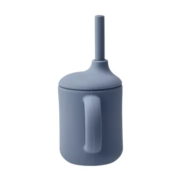 Idun mugg med sugrör silikon 120 ml - Blue - Scandi Living