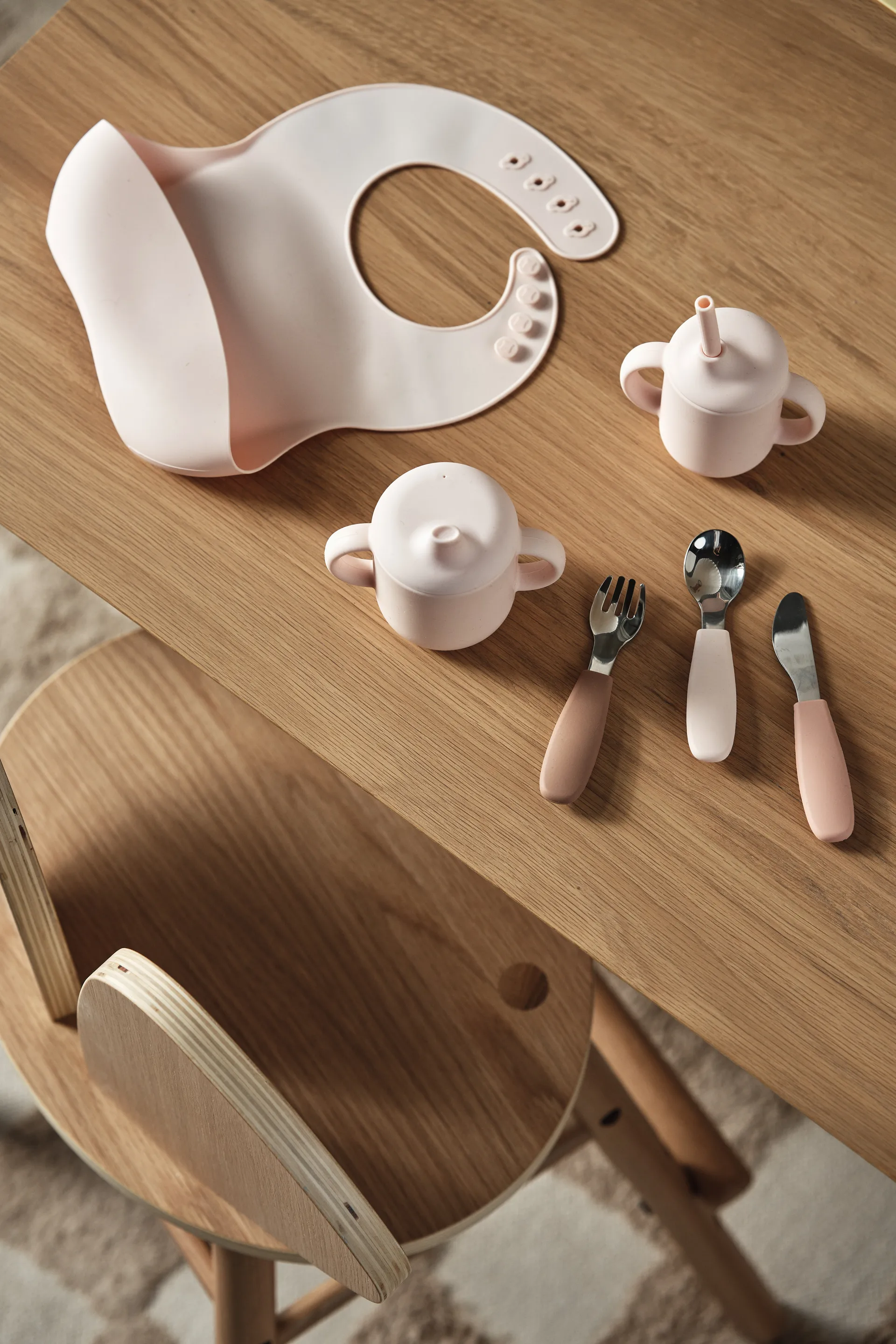 Idun mugg med sugrör silikon 120 ml, Blush Scandi Living