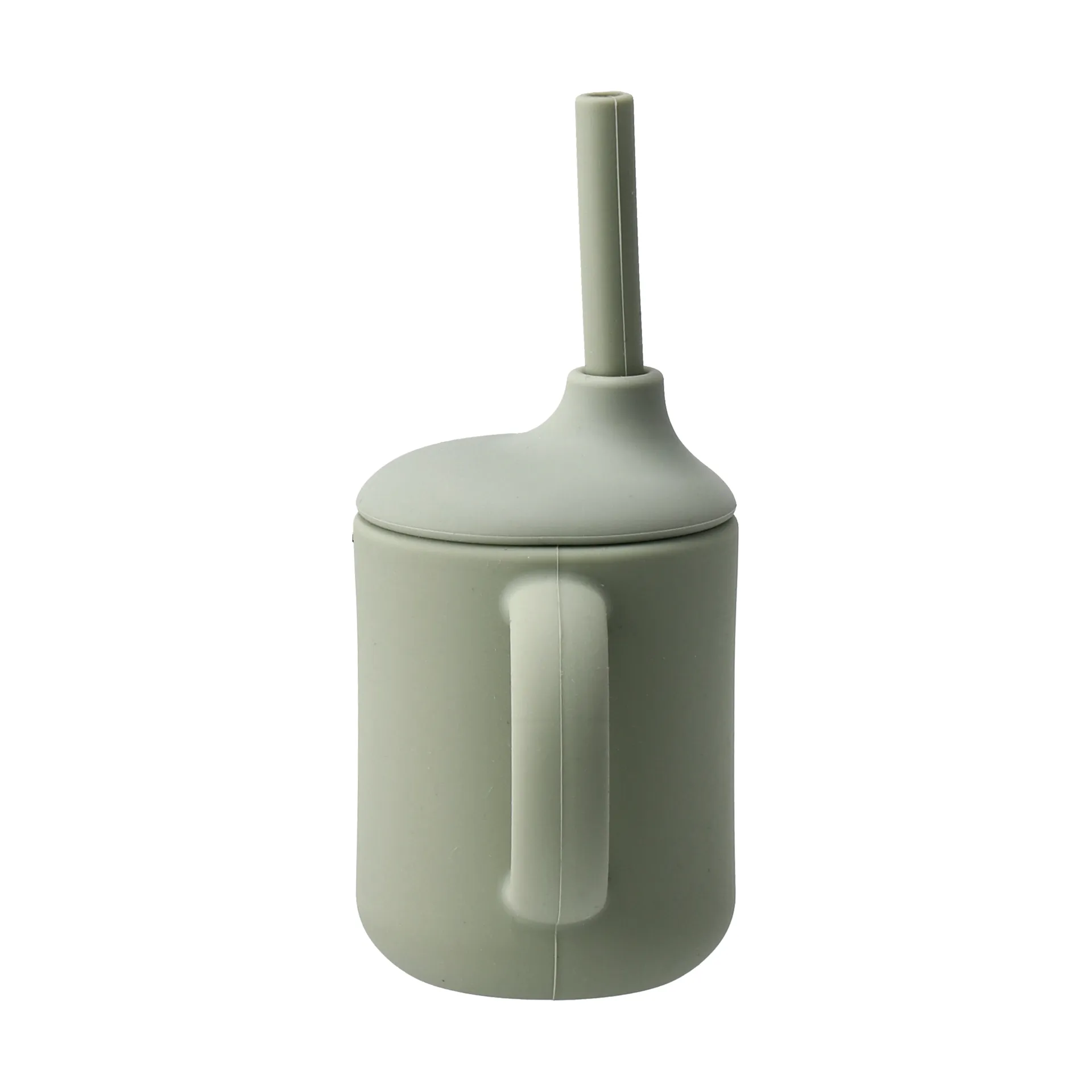 Idun mugg med sugrör silikon 120 ml, Green Scandi Living