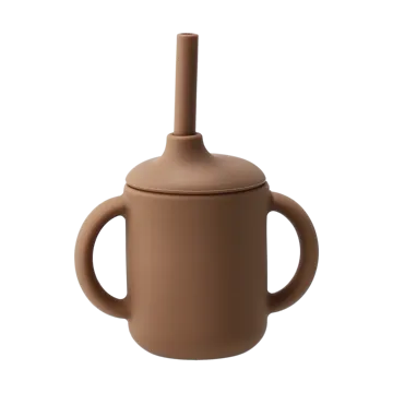 Idun mugg med sugrör silikon 120 ml - Hazel - Scandi Living