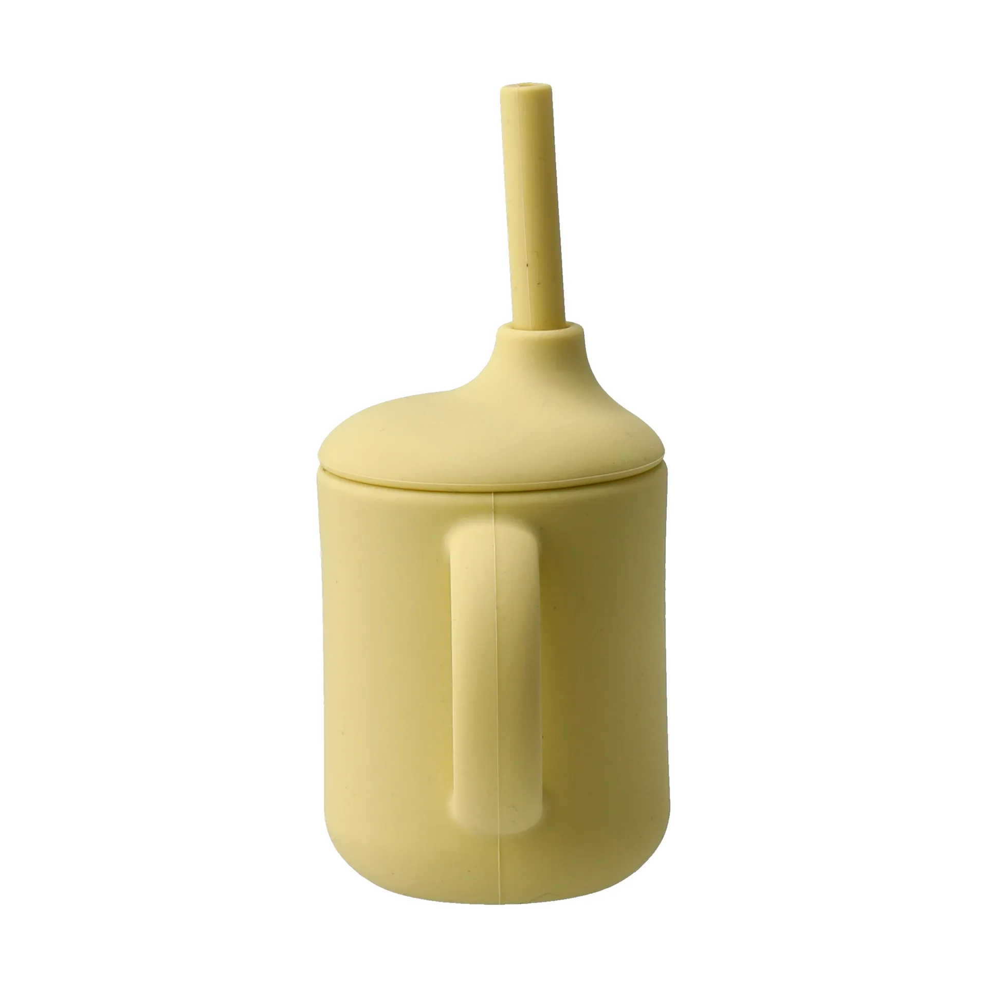 Idun mugg med sugrör silikon 120 ml, Lemon Scandi Living