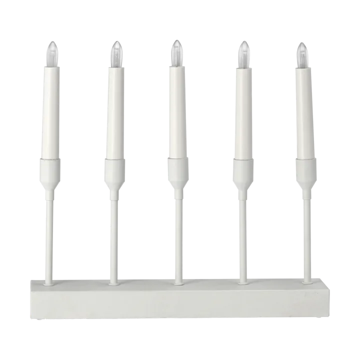 Kindle portabel adventsljusstake 30 cm - Vit - Scandi Living