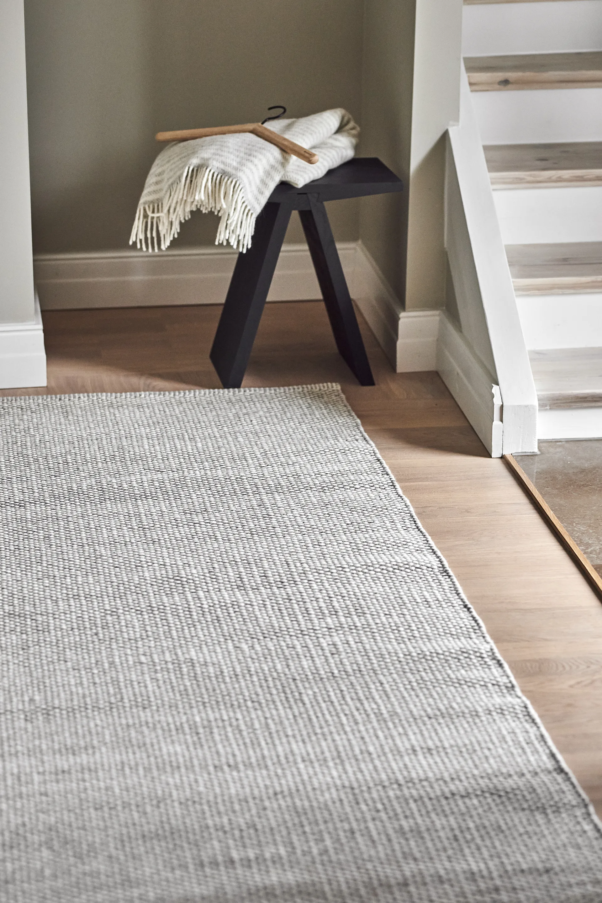 Lea ullmatta naturvit, 200x300 cm Scandi Living
