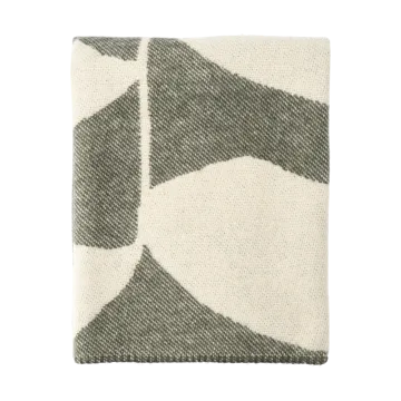 Leaf ullpläd 130x170 cm - Khaki grön - Scandi Living