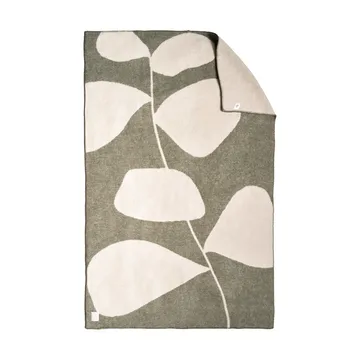 Leaf ullpläd 130x170 cm - Khaki grön - Scandi Living