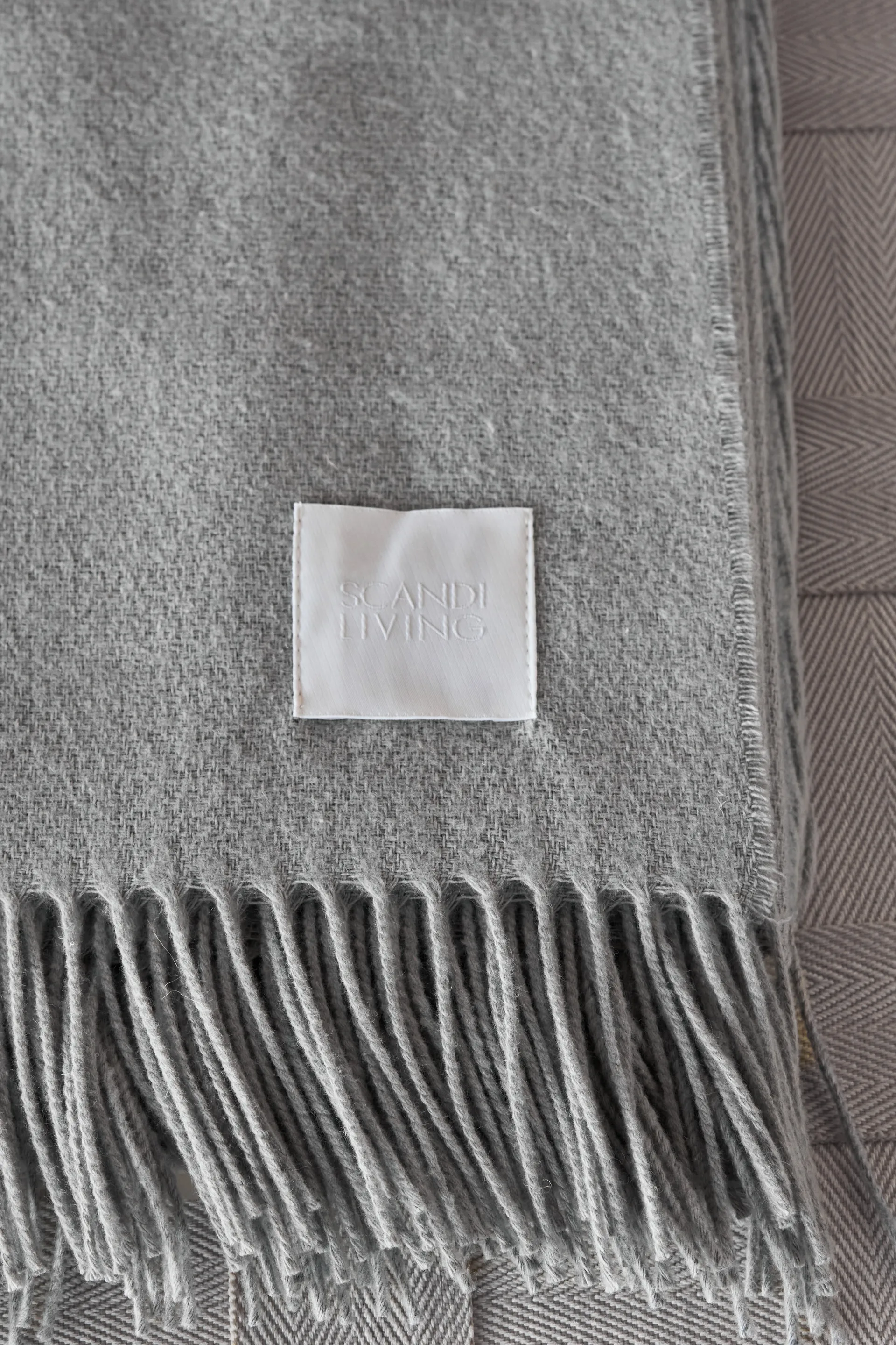 Loom bomullspläd 125x170 cm, Fog Scandi Living