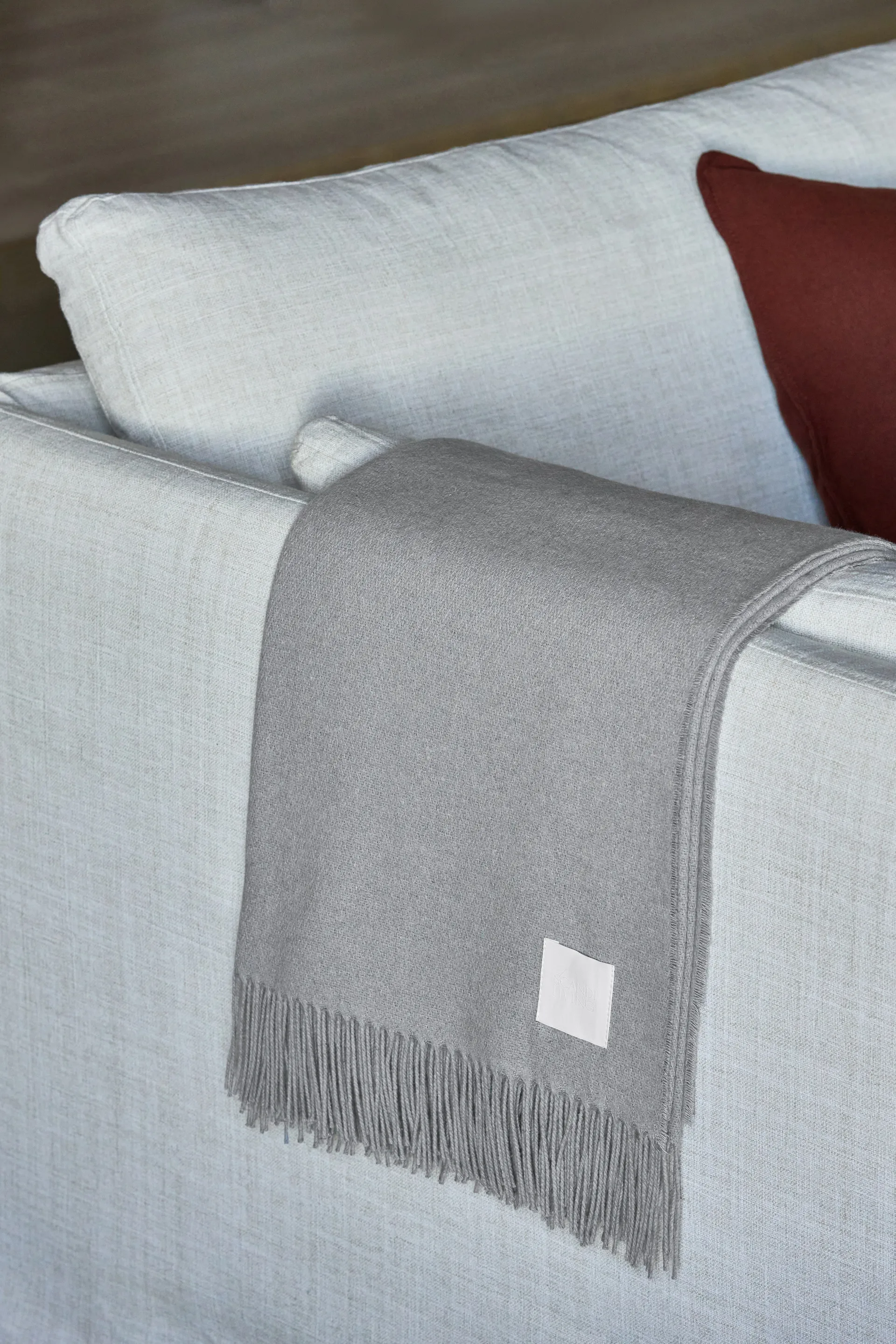 Loom bomullspläd 125x170 cm, Fog Scandi Living