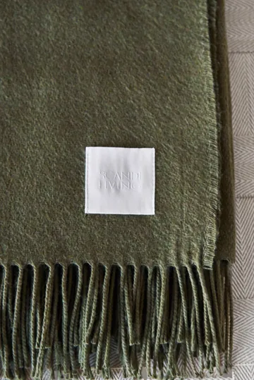 Loom bomullspläd 125x170 cm - Khaki - Scandi Living