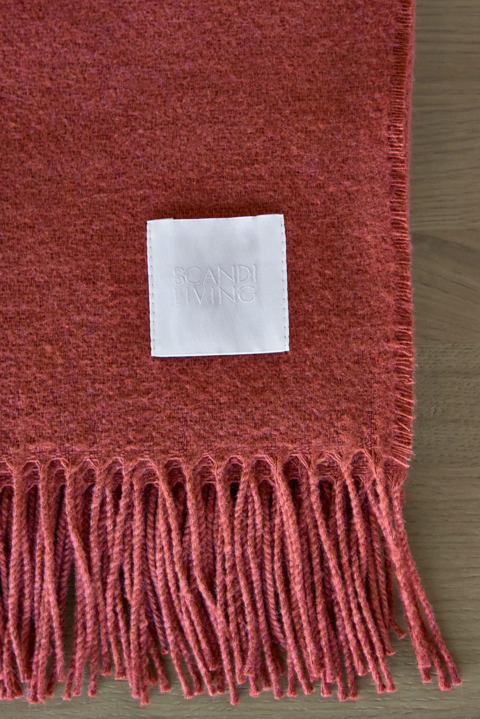 Loom bomullspläd 125x170 cm, Rust Scandi Living